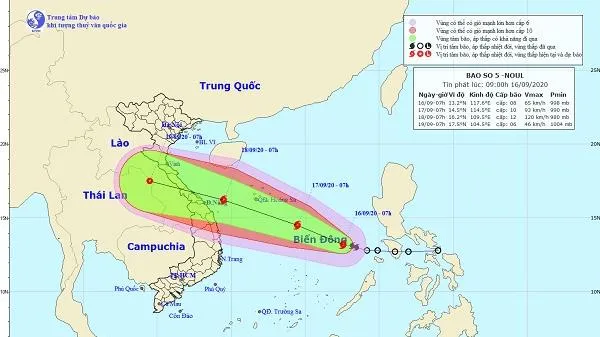 Mới nhất: Bão số 5 - Sức gió mạnh nhất vùng gần tâm bão mạnh cấp 8, giật cấp 10