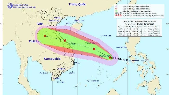 Thủ tướng Chính phủ vừa có công điện yêu cầu tập trung ứng phó với bão số 5 năm 2020