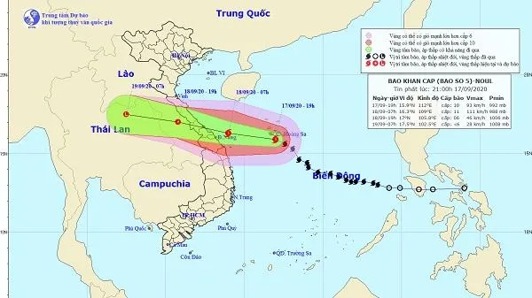 Tin bão mới nhất: Bão số 5 sức gió giật cấp 12, có khả năng mạnh thêm