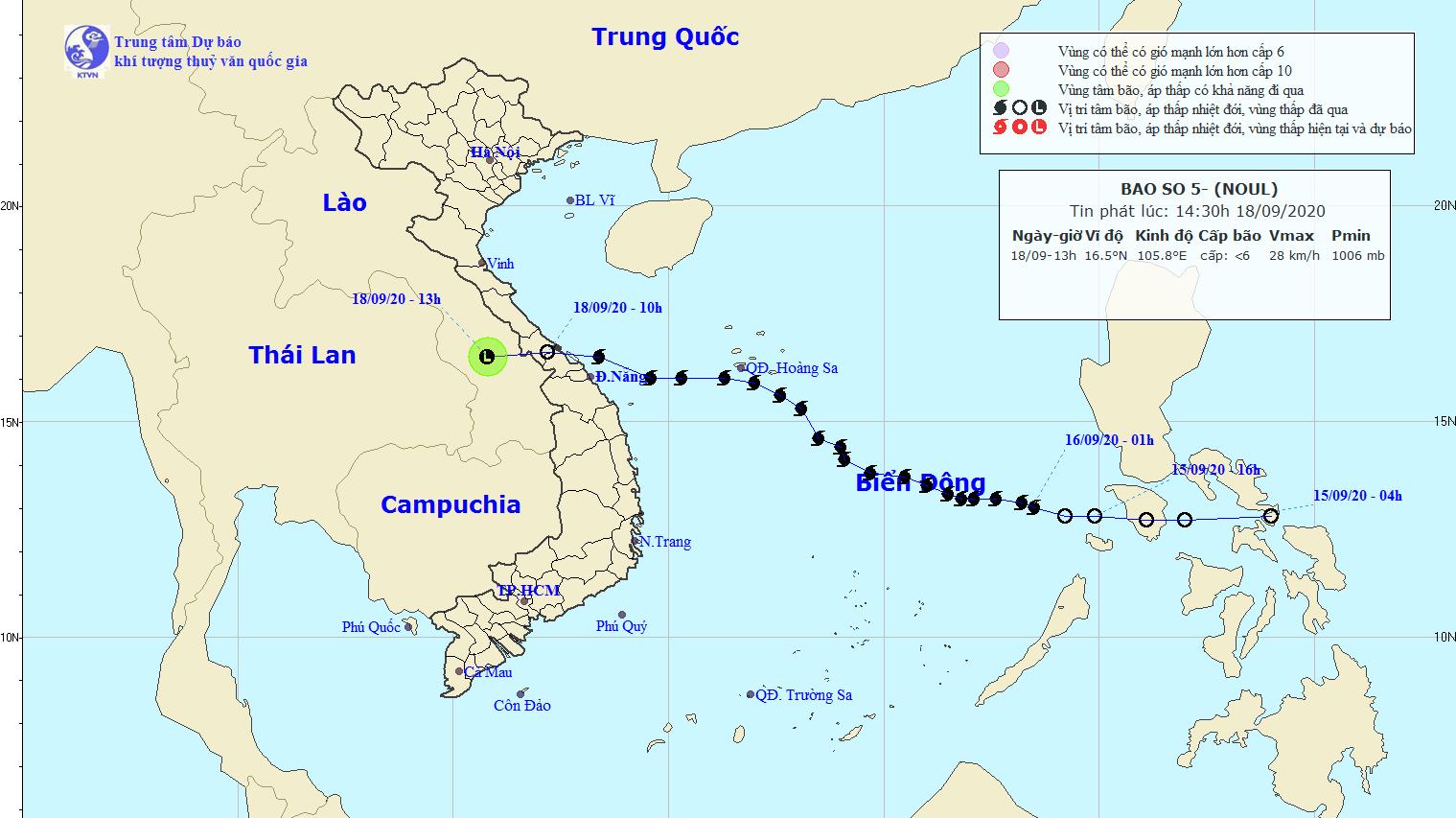 Vùng áp thấp suy yếu và tan dần, hoàn lưu sau bão số 5 gây mưa ở Đông Bắc và đồng bằng Bắc Bộ