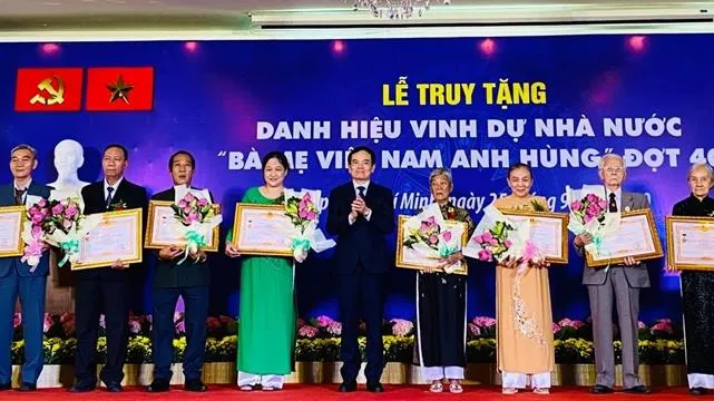 TPHCM: Truy tặng danh hiệu Bà mẹ Việt Nam anh hùng đối với 41 mẹ