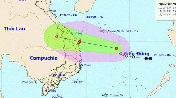 Áp thấp nhiệt đới có thể mạnh lên thành bão, đang hướng về miền Trung