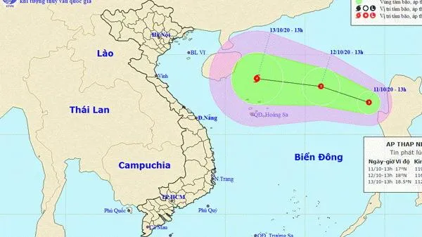 Bão số 6 đã suy yếu, thêm một áp thấp mới lại hình thành ở khu vực Bắc Biển Đông