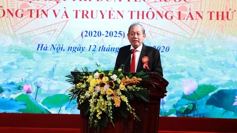 Phó Thủ tướng Thường trực Chính phủ dự Đại hội thi đua yêu nước Bộ Thông tin và Truyền thông