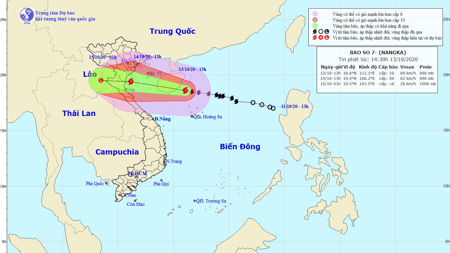 Bão số 7 tăng cấp - Thêm một áp thấp nhiệt đới sẽ đi vào Biển Đông vào ngày 15/10