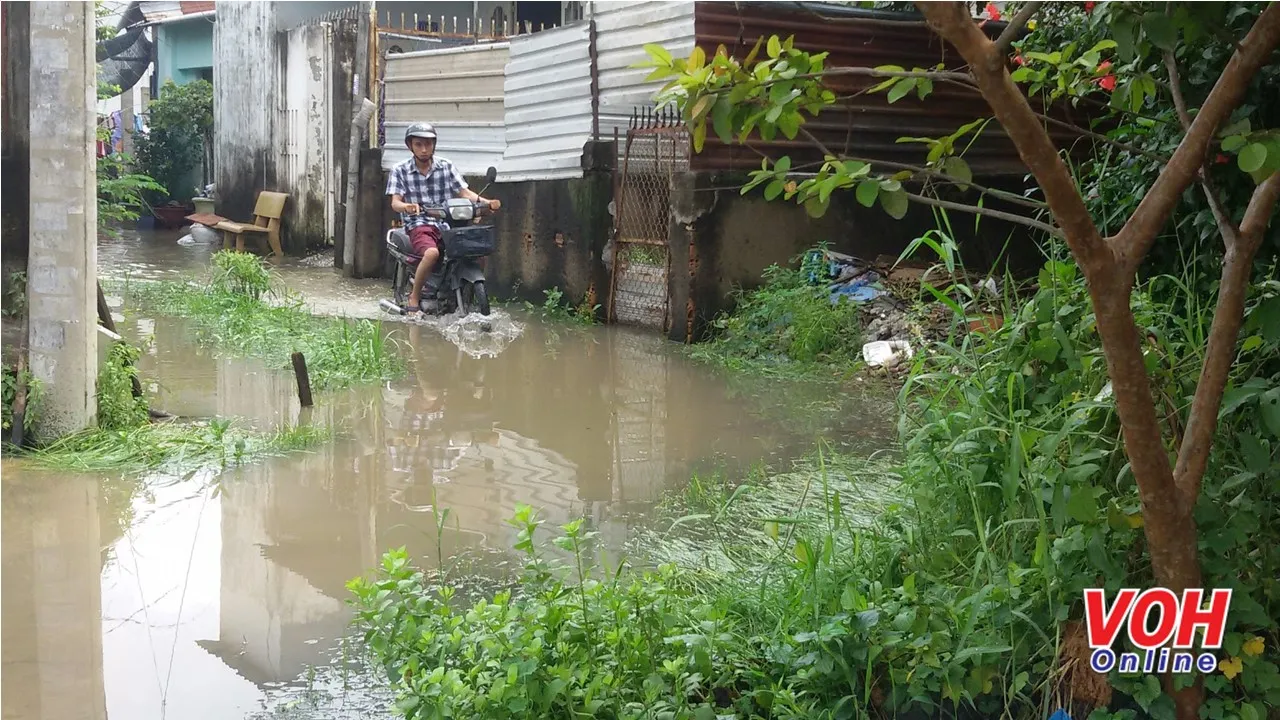 TPHCM đối mặt ngập lụt do đợt triều cường kết hợp mưa lớn diện rộng