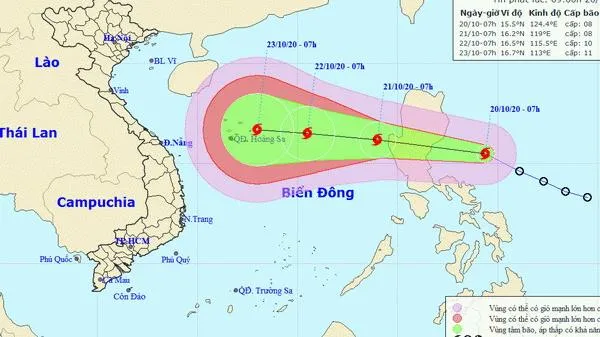 Áp thấp trên Biển Đông đã mạnh lên thành bão Saudel