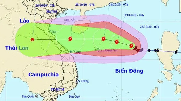 Bão số 8 giật cấp 14, đang cách quần đảo Hoàng Sa khoảng 400km