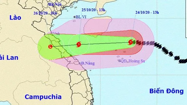 Bão số 8 giảm cấp, di chuyển nhanh về hướng các tỉnh Hà Tĩnh đến Quảng Trị