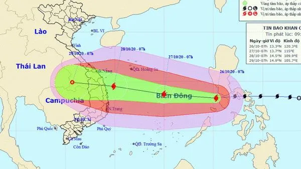 Bão Molave vào Biển Đông, trở thành cơn bão số 9