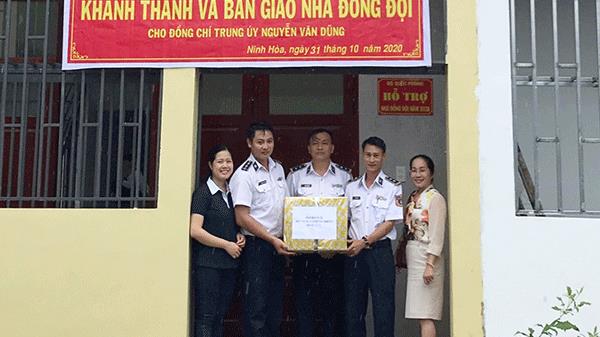 BTL Vùng Cảnh sát biển 3 bàn giao nhà đồng đội cho quân nhân có hoàn cảnh khó khăn