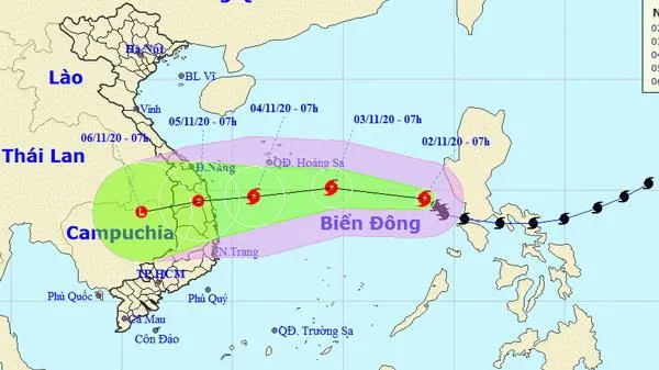 Bão số 10 giật cấp 10, di chuyển hướng Tây Tây Bắc