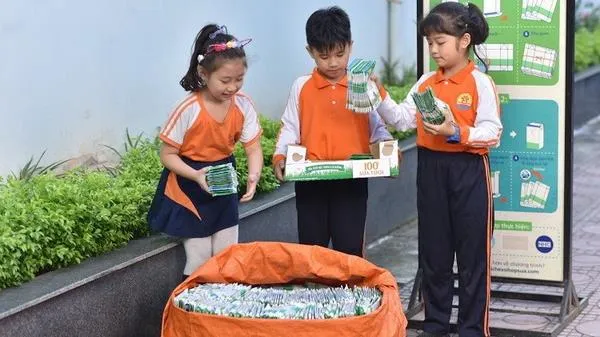 Phát động cuộc thi “Cùng bé thu gom vỏ hộp giấy”