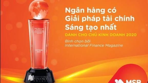 MSB nhận giải thưởng quốc tế từ IFM cho gói tài khoản M-Business