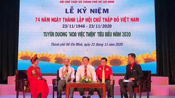 Hội Chữ thập đỏ tuyên dương 74 gương điển hình “Hoa việc thiện” năm 2020