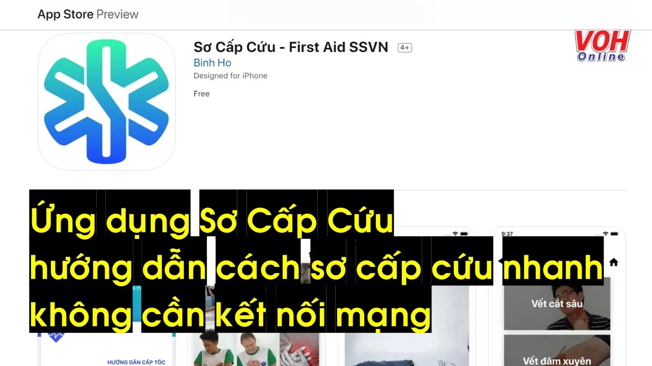 Ứng dụng Sơ cấp cứu: Hướng dẫn cách sơ cấp cứu nhanh không cần kết nối mạng