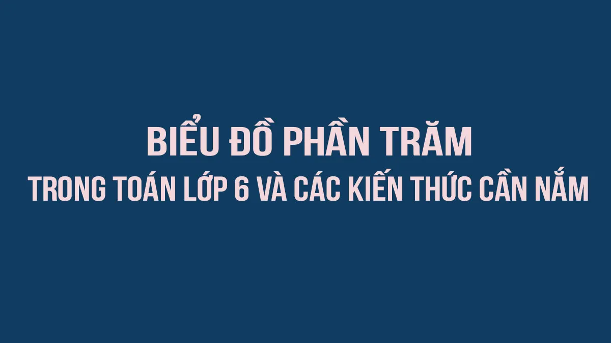 Biểu đồ phần trăm toán lớp 6 và các kiến thức cần nắm