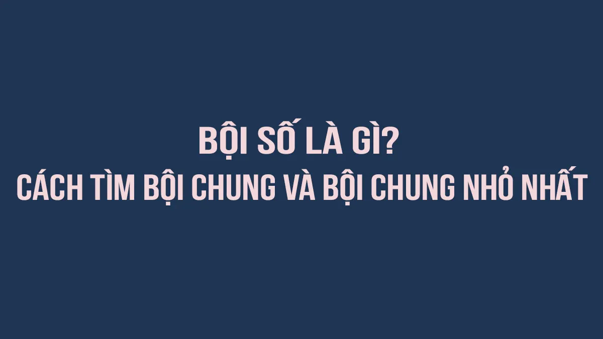Bội số là gì? Cách tìm bội chung và bội chung nhỏ nhất