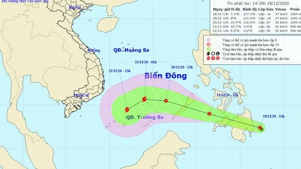 Xuất hiện vùng áp thấp phía Đông Philippines, dự báo tuần sau sẽ vào Biển Đông