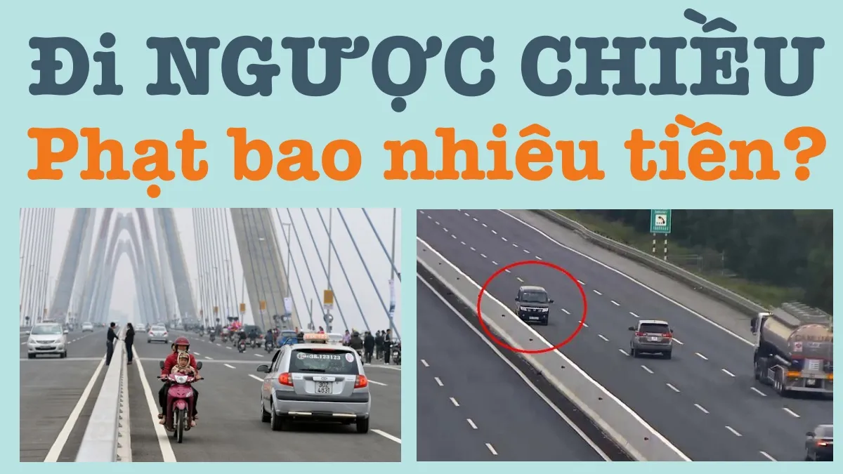 Điều khiển xe đi ngược chiều bị phạt bao nhiêu?