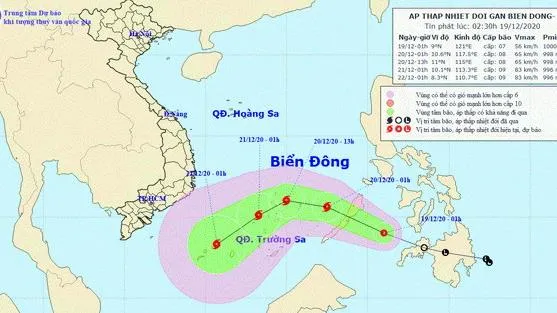 Áp thấp nhiệt đới gần Biển Đông có thể mạnh lên thành bão