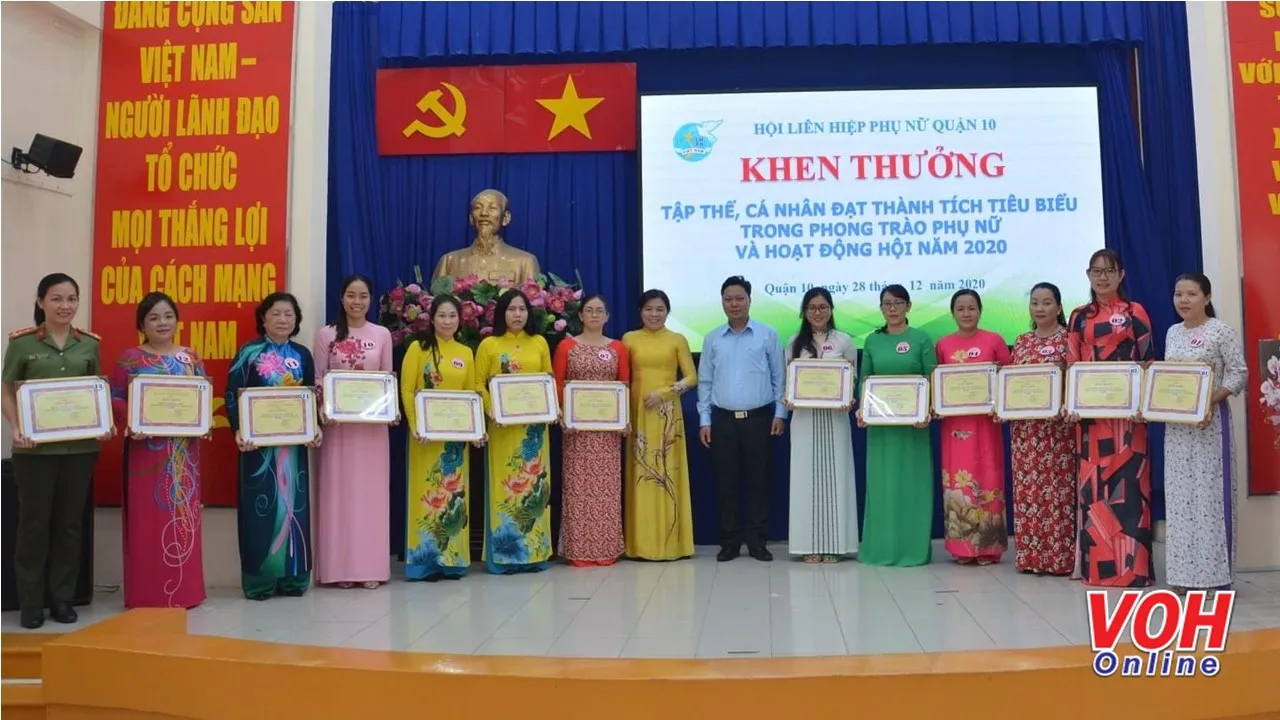 Quận 10 tổ chức Hội nghị Tổng kết phong trào phụ nữ và hoạt động hội năm 2020