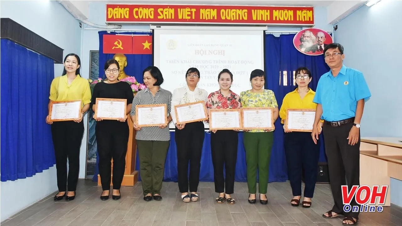 Quận 10 tổ chức Hội nghị Tổng kết công tác Công đoàn năm học 2020 - 2021