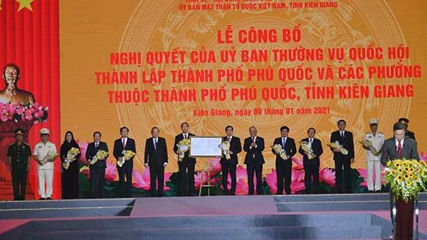 Thành lập Thành phố Phú Quốc, tỉnh Kiên Giang