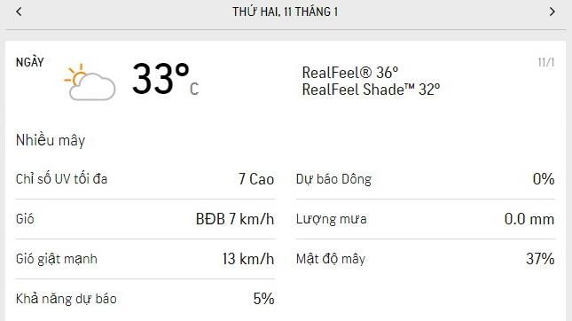 Dự báo thời tiết TPHCM ngày 11-12/1/2021: Sáng nắng, buổi chiều không khí khô và nhiệt độ tăng