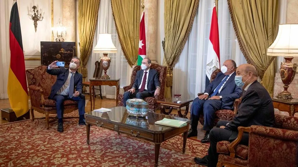 Ai Cập, Đức, Pháp và Jordan họp bàn về khôi phục đàm phán Trung Đông