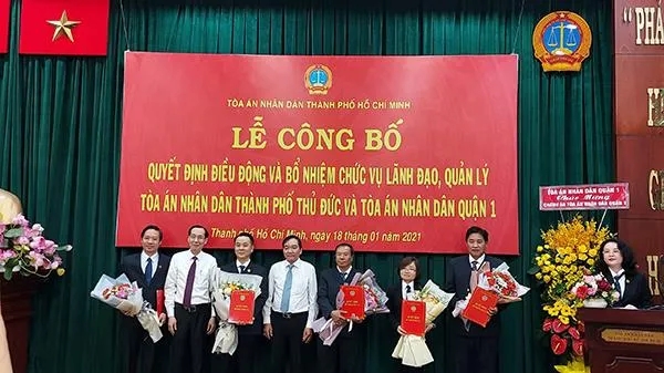 Ông Nguyễn Thành Vinh được bổ nhiệm làm Chánh án Tòa án Nhân dân TP Thủ Đức