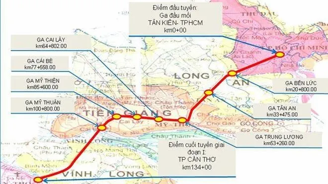 Lập báo cáo nghiên cứu tiền khả thi Dự án đường sắt TPHCM - Cần Thơ