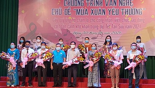 Gần 200 triệu quyên góp chăm lo công nhân lao động đón tết Tân Sửu 2021