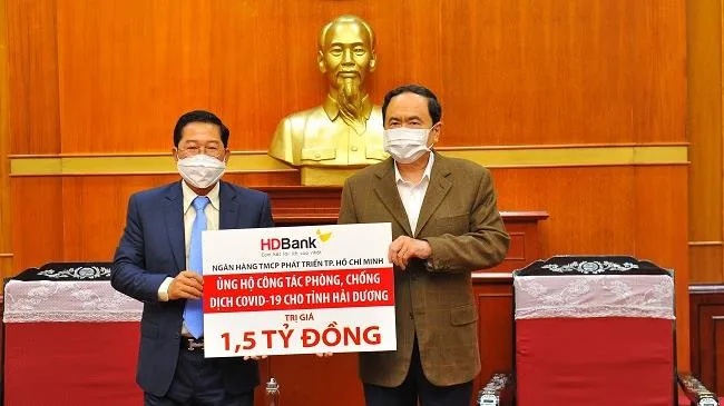 HDBank hỗ trợ tỉnh Hải Dương 1,5 tỷ đồng phòng chống dịch Covid-19