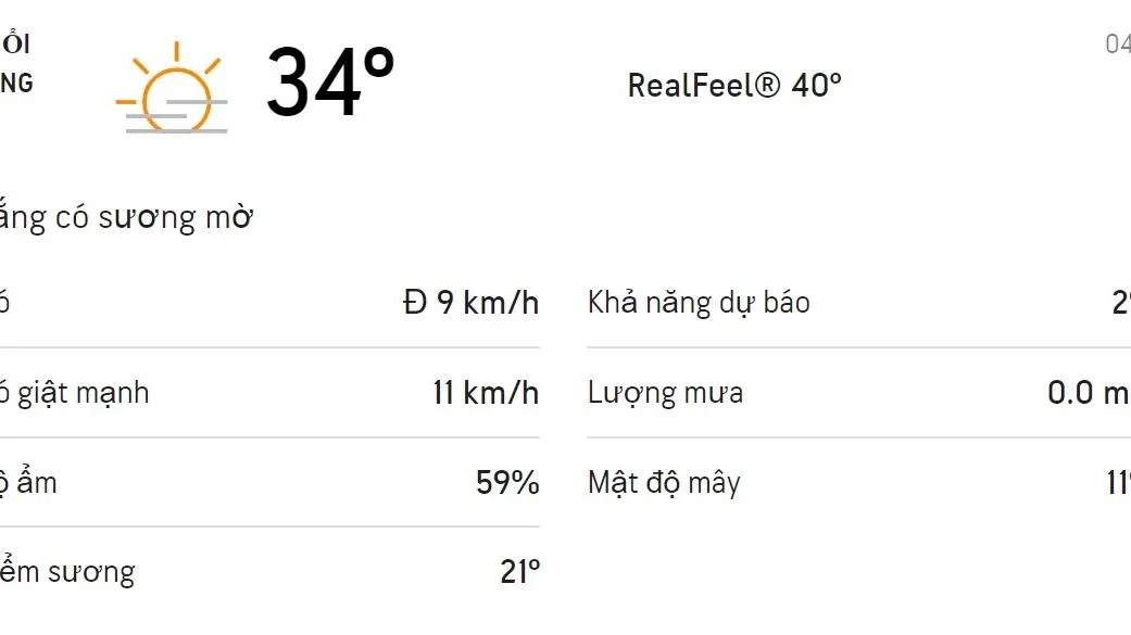 Dự báo thời tiết TPHCM hôm nay 4/3 và ngày mai 5/3: Nắng nóng, chỉ số UV ở mức cực độ