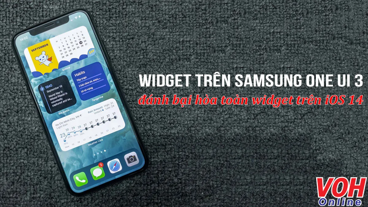 Widget trên Samsung One UI 3 đánh bại hoàn toàn widget trên iOS 14