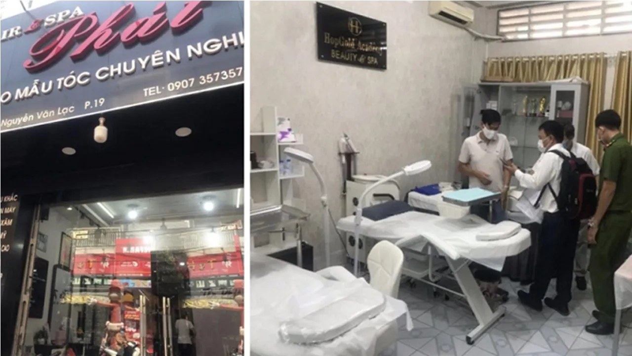 Lại phát hiện cơ sở phẫu thuật thẩm mỹ không phép núp bóng dịch vụ cắt tóc, uốn tóc, gội đầu