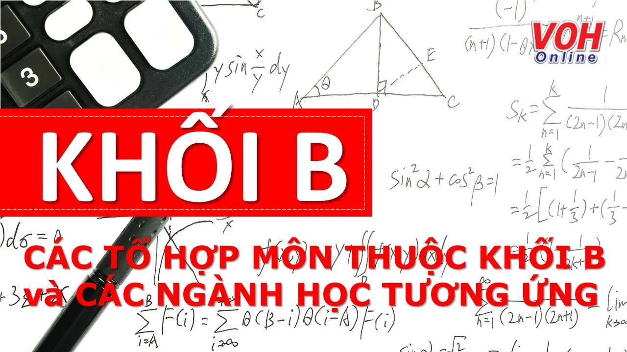 Khối B, tổ hợp môn thuộc khối B và các ngành học tương ứng