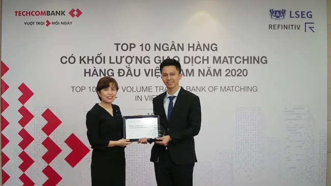 Techcombank vào Top 4 Ngân hàng có khối lượng giao dịch khớp lệnh tự động lớn nhất