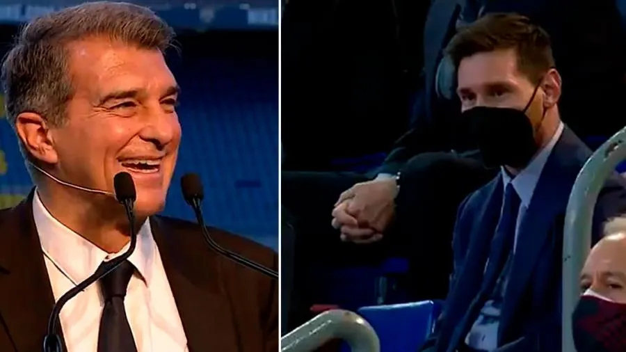 Chủ tịch Laporta cười tít mắt, công khai tỏ tình với Messi