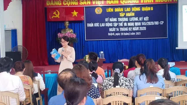 Cán bộ công đoàn Quận 6 được trang bị kỹ năng thương lượng, ký kết thỏa ước lao động