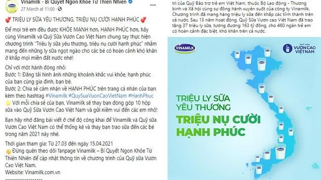 Triệu ly sữa yêu thương, triệu nụ cười hạnh phúc