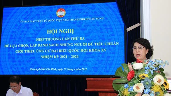 TPHCM có 38 người ứng cử ĐBQH, 159 người ứng cử đại biểu  HĐND nhiệm kỳ 2021-2026