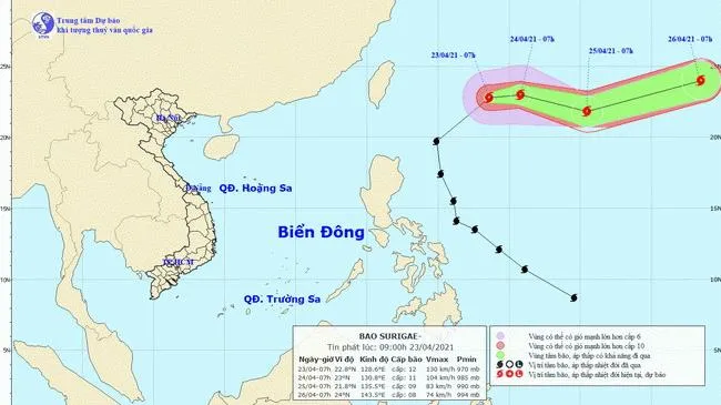 Bản tin cuối cùng về cơn bão Suriage