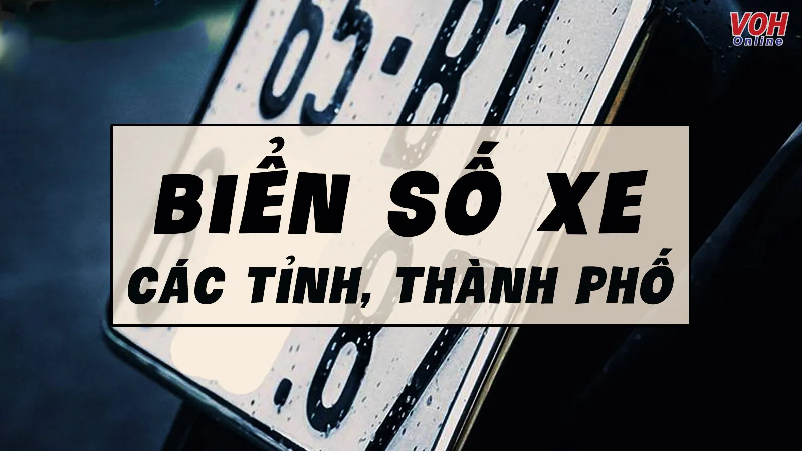 Danh sách số hiệu biển số xe các tỉnh, thành phố của Việt Nam