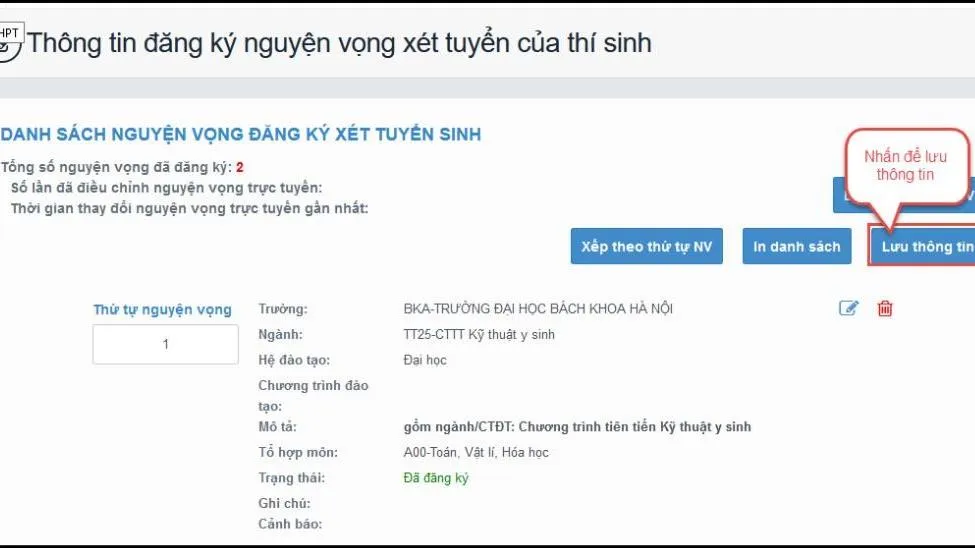 Kỳ thi Tốt nghiệp THPT 2021: Hướng dẫn đăng ký nguyện vọng xét tuyển trực tuyến