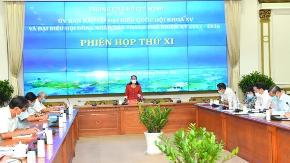 Phiên họp thứ 11 của Ủy ban bầu cử TPHCM: Bầu cử đảm bảo phòng chống dịch COVID-19