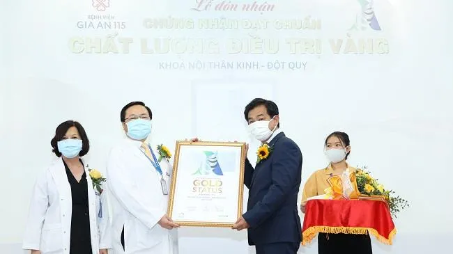 Bệnh viện Gia An 115 đạt chứng nhận đạt chất lượng điều trị Vàng của Tổ chức Đột quỵ thế giới