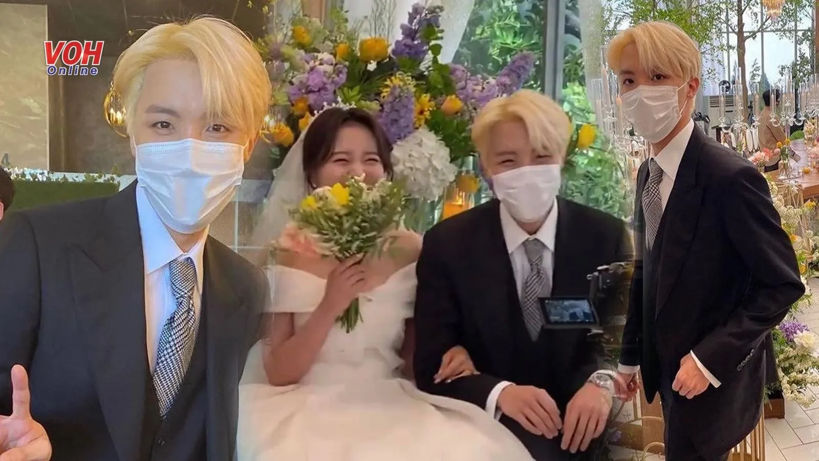 RM, Jin và V (BTS) diện vest bảnh bao đến dự đám cưới chị gái J-Hope