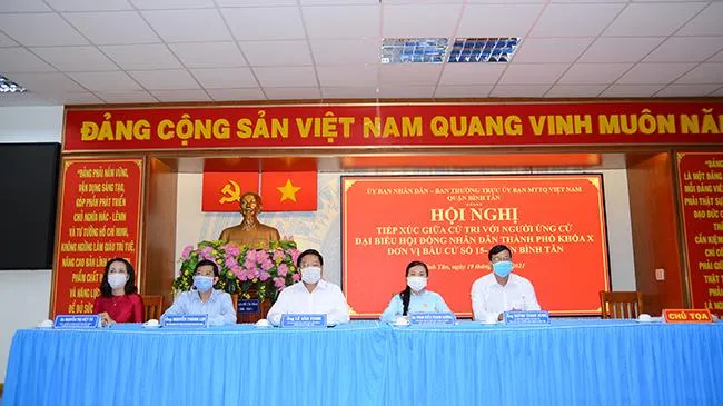 Cử tri Bình Tân tin tưởng và kỳ vọng qua các cuộc tiếp xúc với ứng cử viên Hội đồng nhân dân